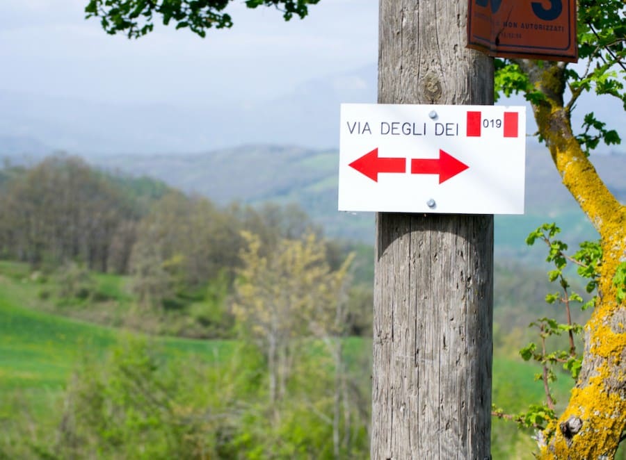 Pad van de goden - bordje wandelroute