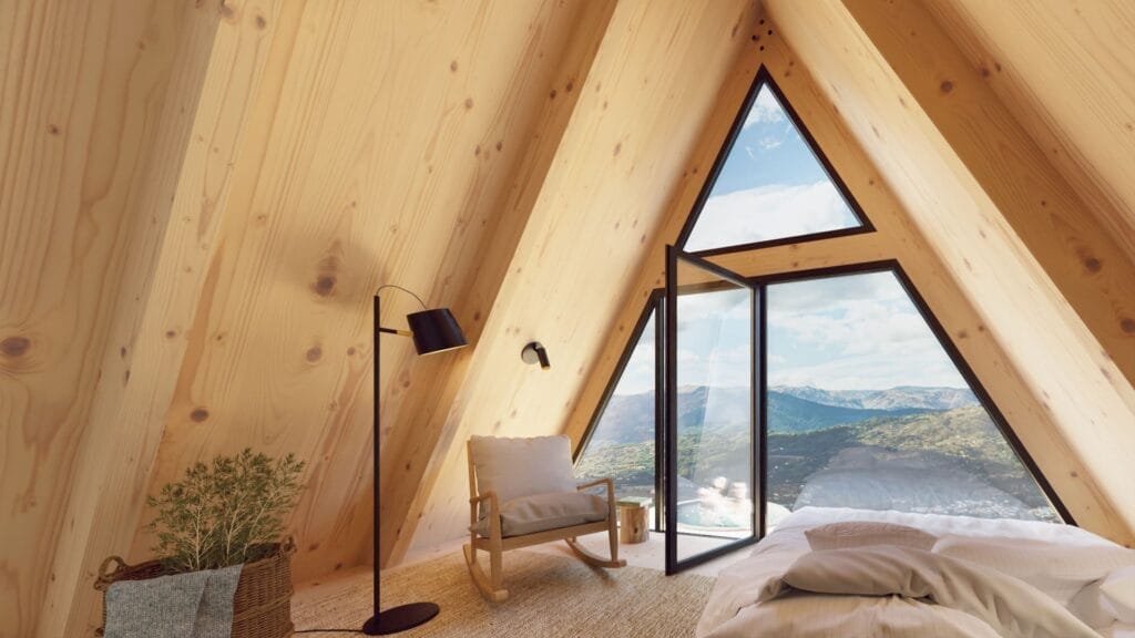 Ecohotel - Thevagar-countryhouse -mountainshelter - interieur en uitzicht
