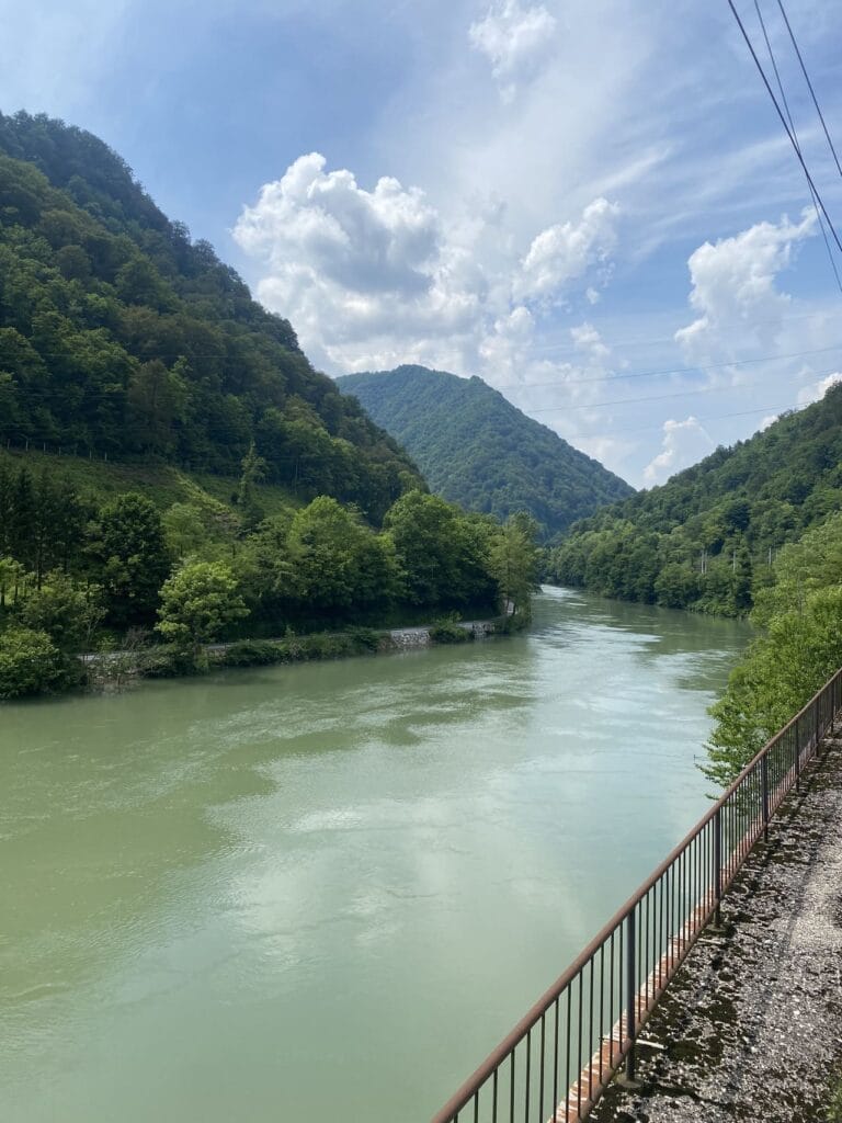 Uitzicht vanuit de trein