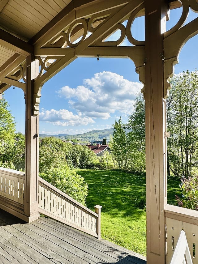 Tuin van het vrouwenmuseum in Kongvinger Noorwegen. 