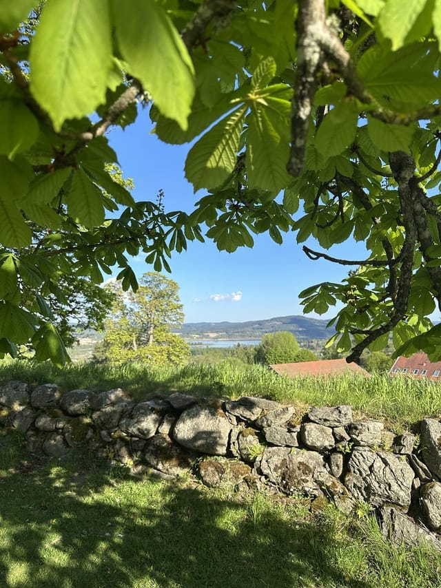 Uitzicht op de rivier de Glomma vanaf het fort in Kongsvinger.