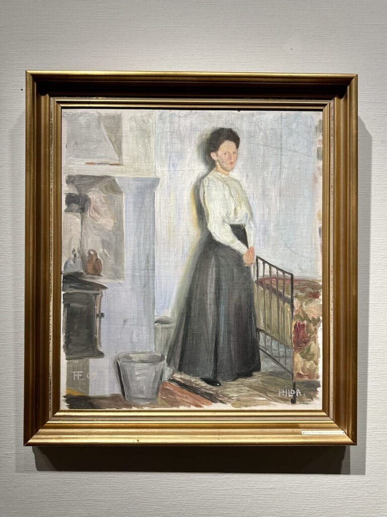 Schilderij van de Rackstad groep in het Rackstadmuseum in Arvika.