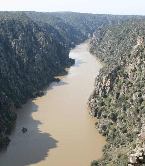 Douro rivier en omliggende kliffen - grand canyon spanje