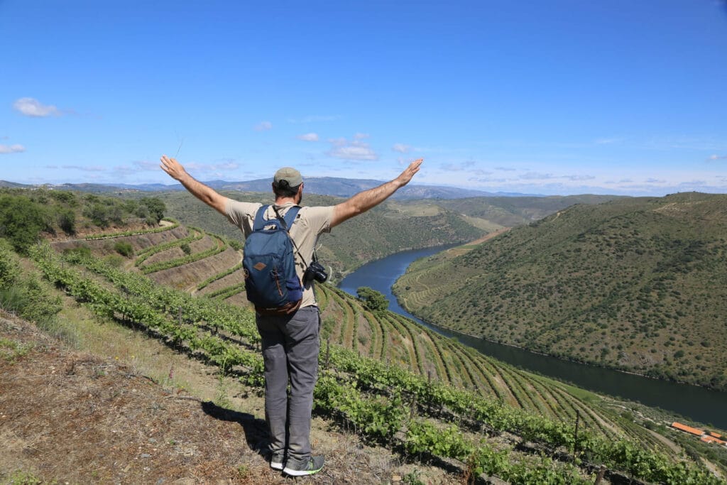 Uitzicht op de Douro - man met camera