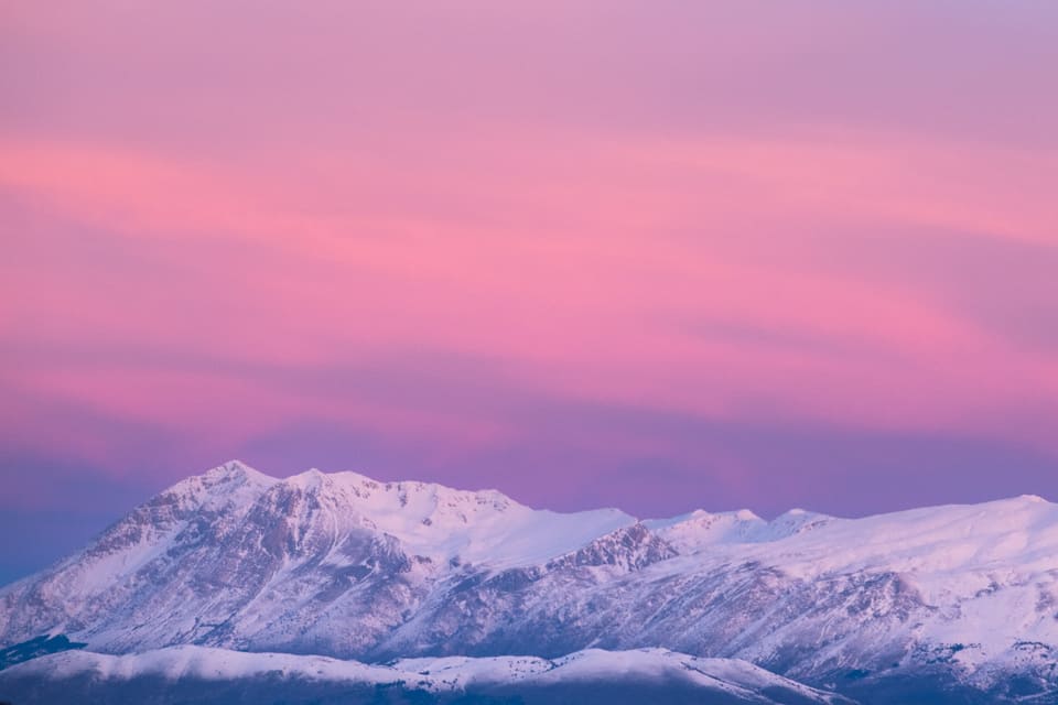 Wolven spotten in Abruzzo 3 abruzzo - ondergaande zon bergen