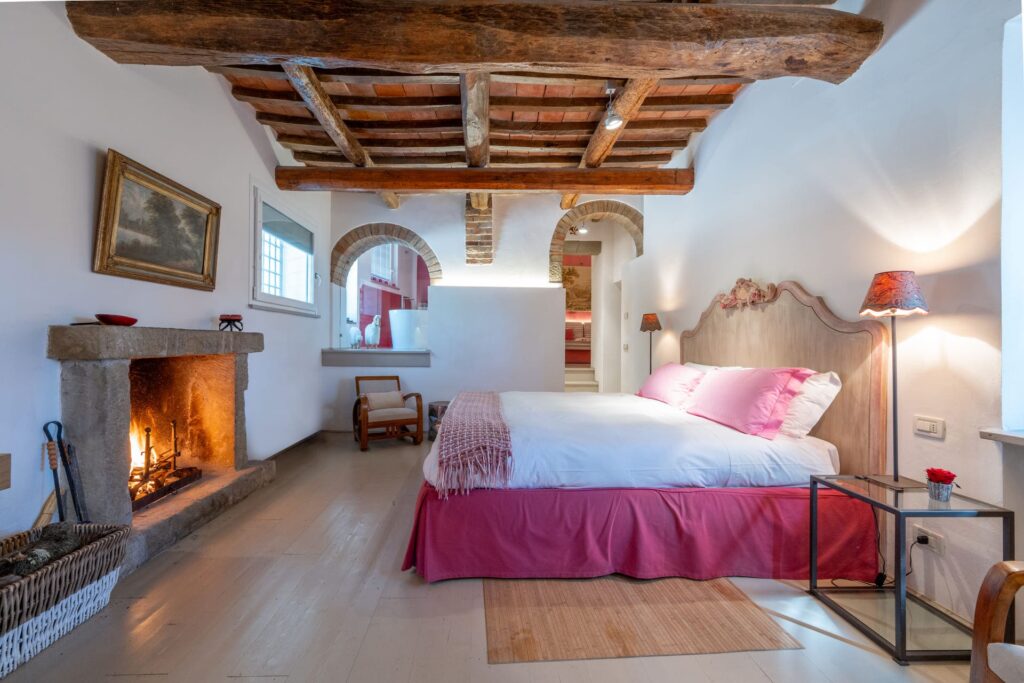 Casamassima Country Relais - suite 4 - bed en open haard