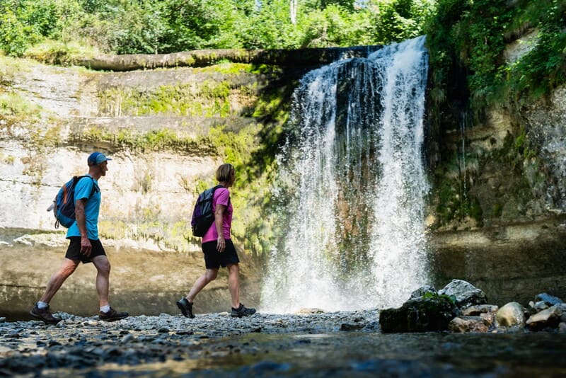 haut jura - wandelen bij cascades du Herisson