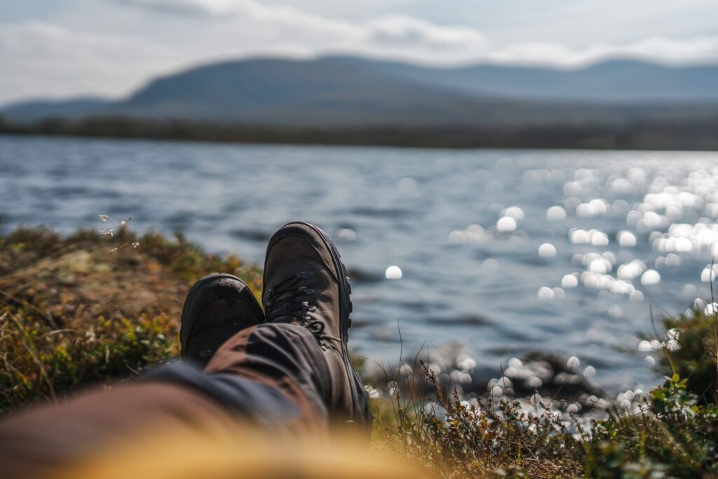 Femundsmarka-uitrusten bij water