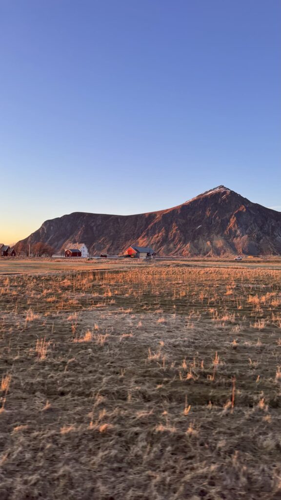 Lofoten - warm licht in avondzon
