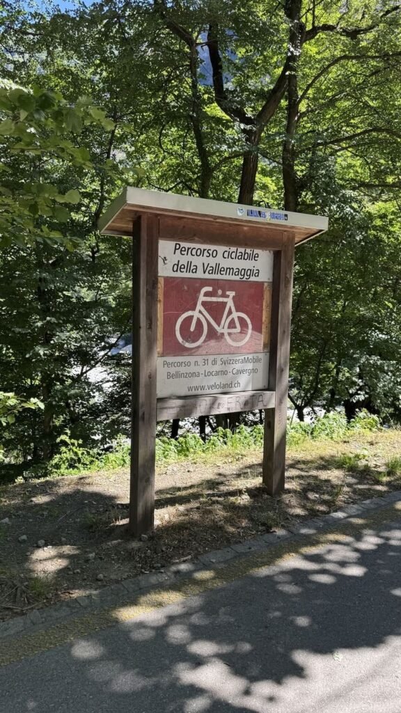 Percorso ciclabile della valle maggia - bord