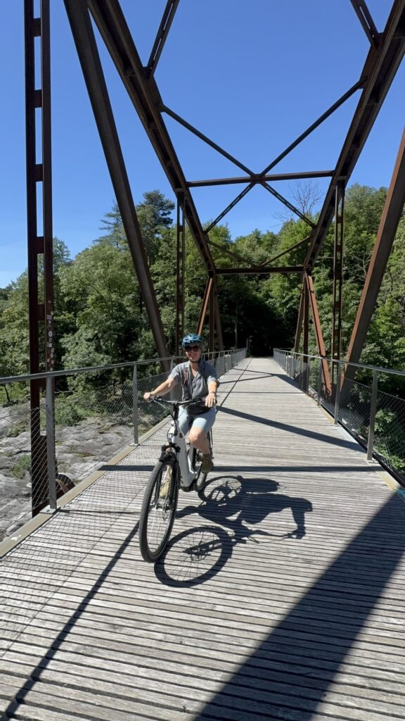Valle Maggia - Cycling Across the Old Railroad Bridge