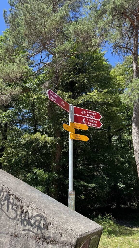 Valle Maggia - Cycling Routes Sign