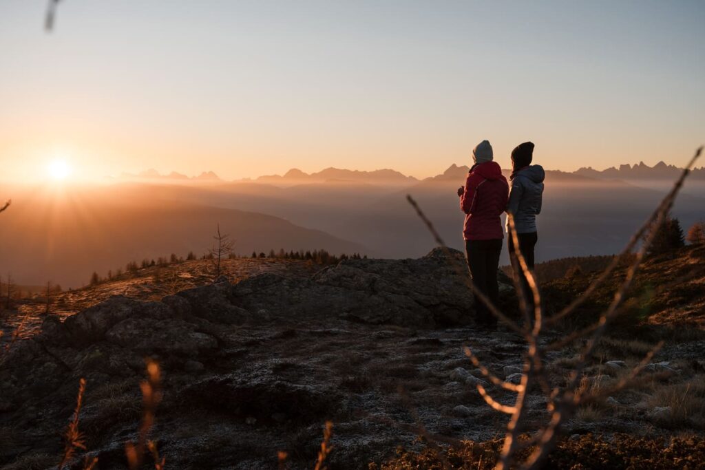 Gitschberg Jochtal: wandelen in een onbekend hoekje van Süd-Tirol 6 Gitschberg Jochtal - opkomende zon winter