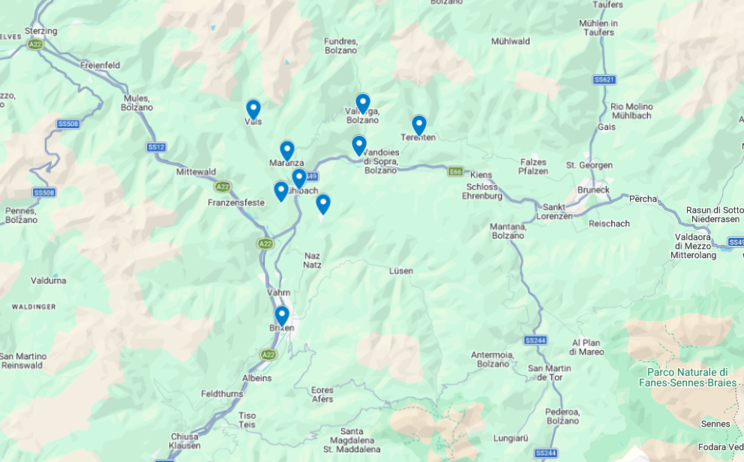 Gitschberg Jochtal: wandelen in een onbekend hoekje van Süd-Tirol 14 Gitschberg Jochtal op kaart