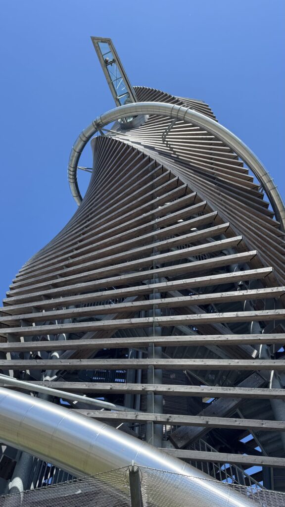 Harzturm - uitkijktoren Torfhaus - architectuur van onder