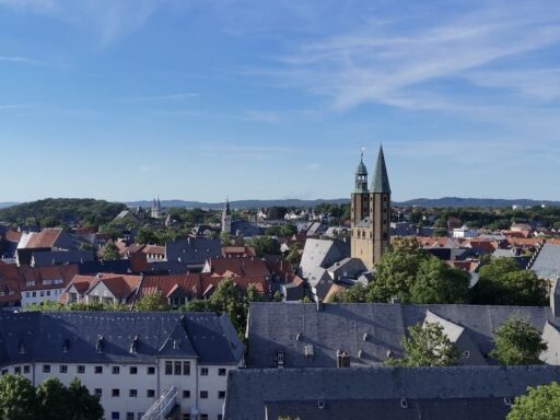 Goslar - drone view of the city