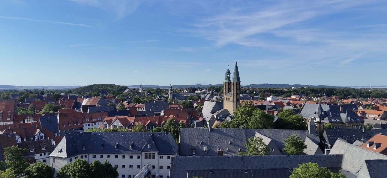 Goslar - drone over stad