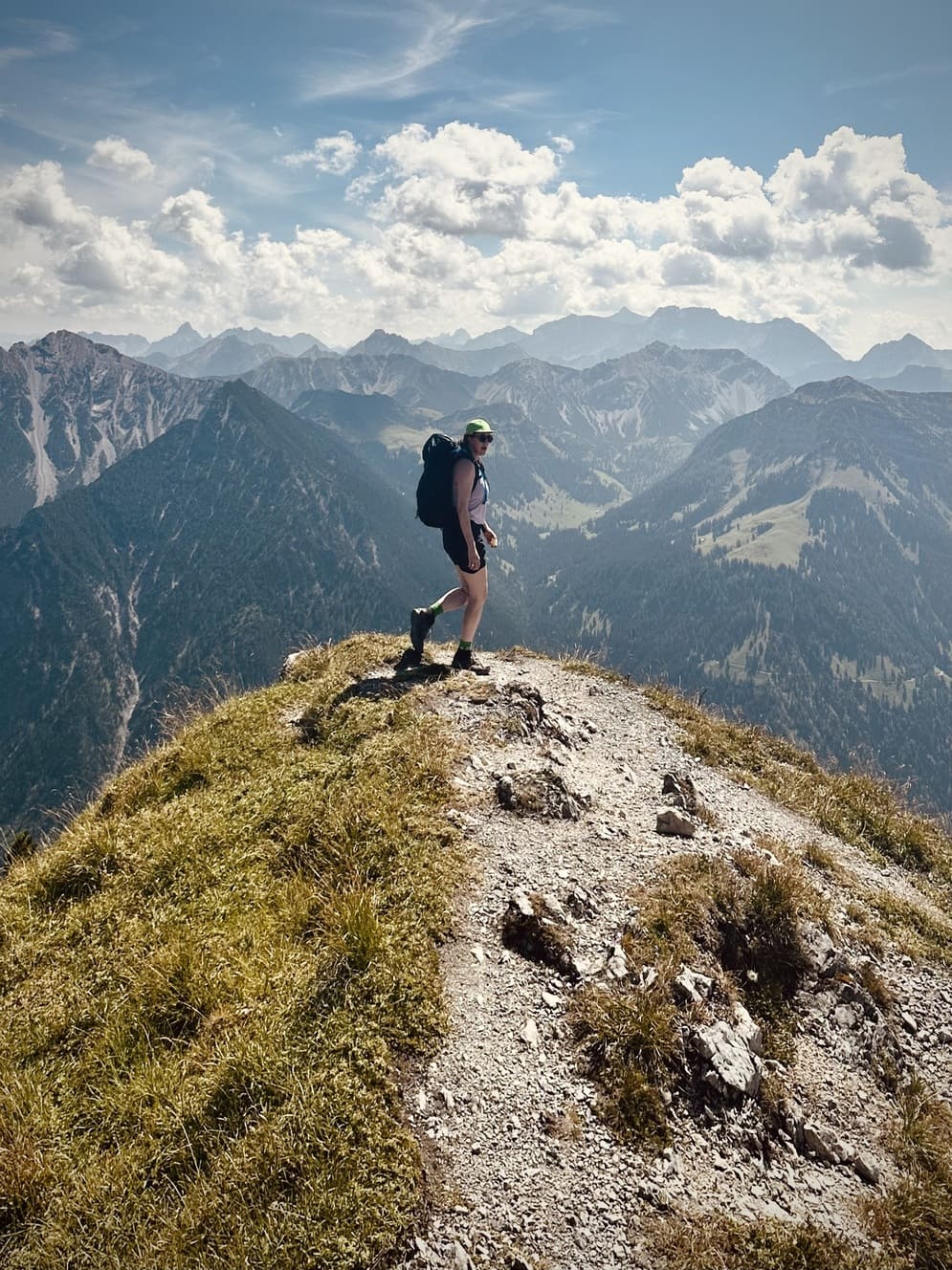 Liechtenstein - Mieke Hiking with the Three Sisters - Route 66