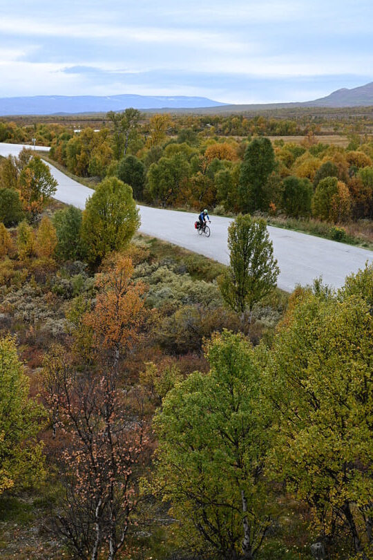 Dovrefjell Park - boulders - cyclist